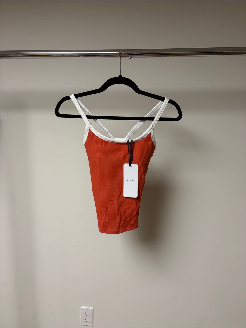 Varley Theon scoop neck tank baked apple